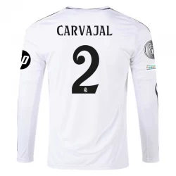 Camiseta Fútbol Real Madrid Carvajal #2 2024-25 HP Primera Equipación Hombre Manga Larga
