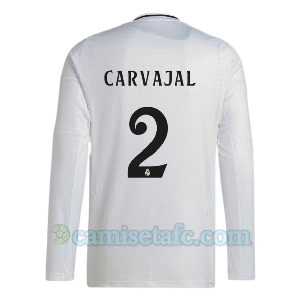 Camiseta Fútbol Real Madrid Carvajal #2 2024-25 Primera Equipación Hombre Manga Larga