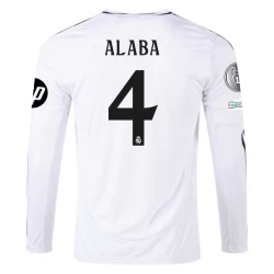 Camiseta Fútbol Real Madrid David Alaba #4 2024-25 HP Primera Equipación Hombre Manga Larga