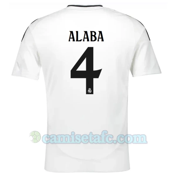 Camiseta Fútbol Real Madrid David Alaba #4 2024-25 Primera Equipación Hombre