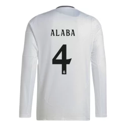 Camiseta Fútbol Real Madrid David Alaba #4 2024-25 Primera Equipación Hombre Manga Larga