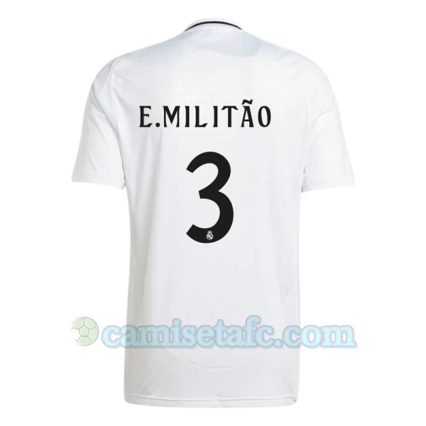 Camiseta Fútbol Real Madrid E. Militao #3 2024-25 Primera Equipación Hombre