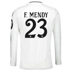 Camiseta Fútbol Real Madrid F.Mendy #23 2024-25 HP Primera Equipación Hombre Manga Larga