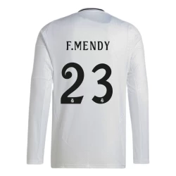 Camiseta Fútbol Real Madrid F.Mendy #23 2024-25 Primera Equipación Hombre Manga Larga