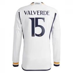 Camiseta Fútbol Real Madrid Federico Valverde #15 2023-24 Primera Equipación Hombre Manga Larga