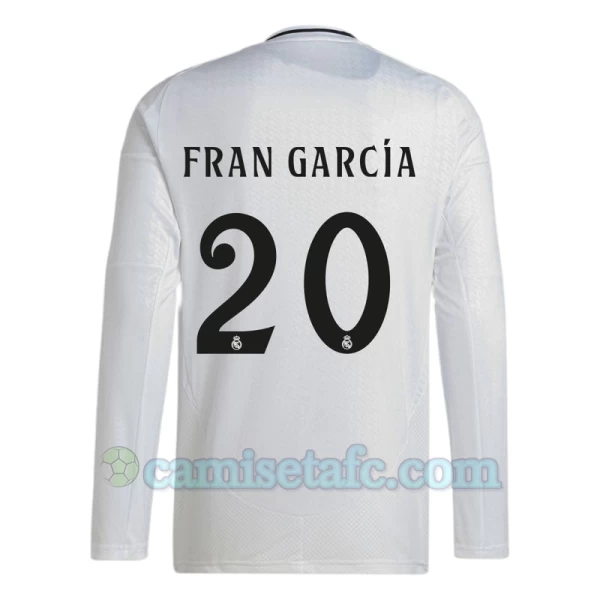 Camiseta Fútbol Real Madrid Fran Garcia #20 2024-25 Primera Equipación Hombre Manga Larga