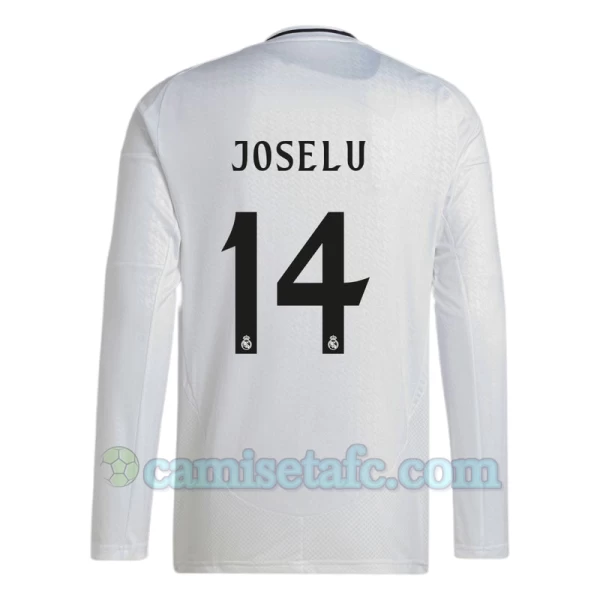 Camiseta Fútbol Real Madrid Joselu #14 2024-25 Primera Equipación Hombre Manga Larga