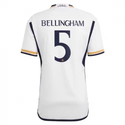 Camiseta Fútbol Real Madrid Jude Bellingham #5 2023-24 Primera Equipación Hombre