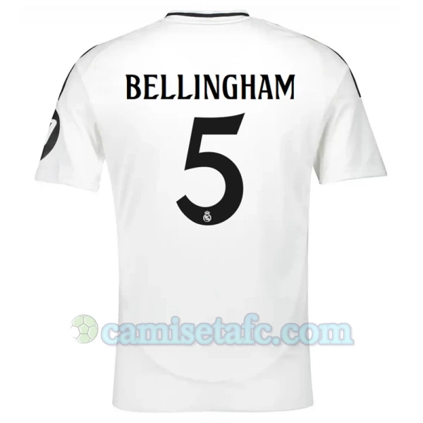 Camiseta Fútbol Real Madrid Jude Bellingham #5 2024-25 HP Primera Equipación Hombre