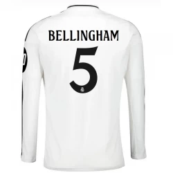 Camiseta Fútbol Real Madrid Jude Bellingham #5 2024-25 HP Primera Equipación Hombre Manga Larga