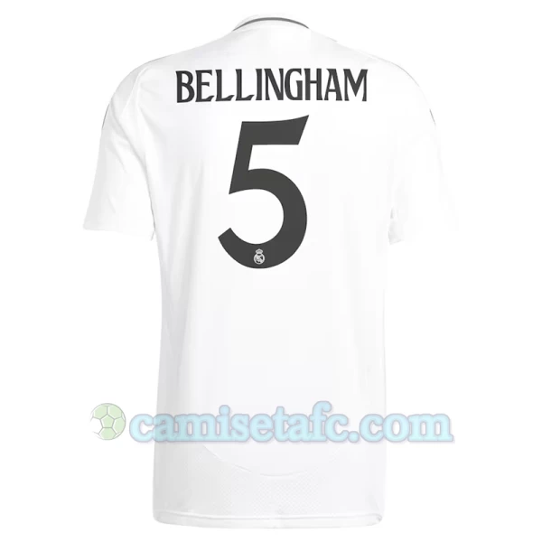 Camiseta Fútbol Real Madrid Jude Bellingham #5 2024-25 Primera Equipación Hombre