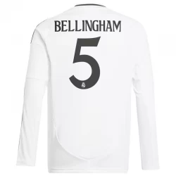 Camiseta Fútbol Real Madrid Jude Bellingham #5 2024-25 Primera Equipación Hombre Manga Larga