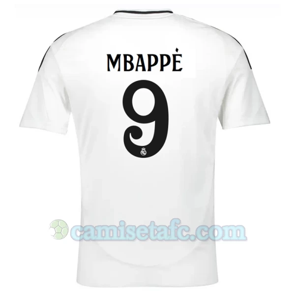 Camiseta Fútbol Real Madrid Kylian Mbappé #9 2024-25 Primera Equipación Hombre