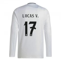 Camiseta Fútbol Real Madrid Lucas V. #17 2024-25 Primera Equipación Hombre Manga Larga