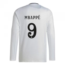 Camiseta Fútbol Real Madrid Mbappe #9 2024-25 Primera Equipación Hombre Manga Larga