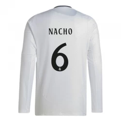 Camiseta Fútbol Real Madrid Nacho #6 2024-25 Primera Equipación Hombre Manga Larga