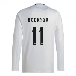 Camiseta Fútbol Real Madrid Rodrygo #11 2024-25 Primera Equipación Hombre Manga Larga