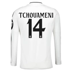 Camiseta Fútbol Real Madrid Tchouameni #14 2024-25 HP Primera Equipación Hombre Manga Larga