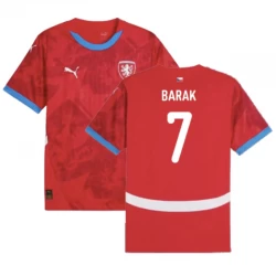 Camiseta Fútbol República Checa Barak #7 Eurocopa 2024 Primera Hombre Equipación