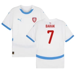 Camiseta Fútbol República Checa Barak #7 Eurocopa 2024 Segunda Hombre Equipación