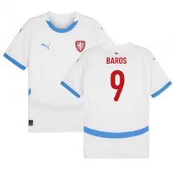 Camiseta Fútbol República Checa Baros #9 Eurocopa 2024 Segunda Hombre Equipación
