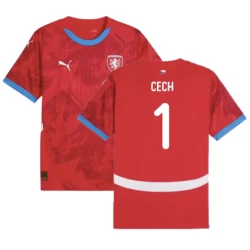 Camiseta Fútbol República Checa Cech #1 Eurocopa 2024 Primera Hombre Equipación