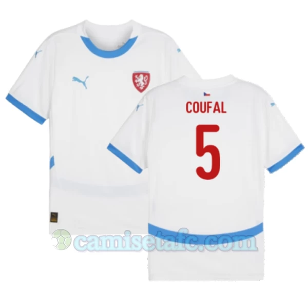 Camiseta Fútbol República Checa Coufal #5 Eurocopa 2024 Segunda Hombre Equipación