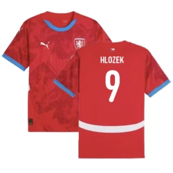 Camiseta Fútbol República Checa Hlozek #9 Eurocopa 2024 Primera Hombre Equipación