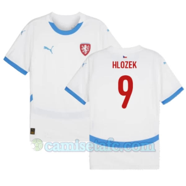 Camiseta Fútbol República Checa Hlozek #9 Eurocopa 2024 Segunda Hombre Equipación