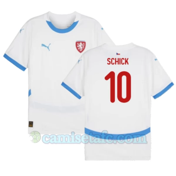 Camiseta Fútbol República Checa Schick #10 Eurocopa 2024 Segunda Hombre Equipación