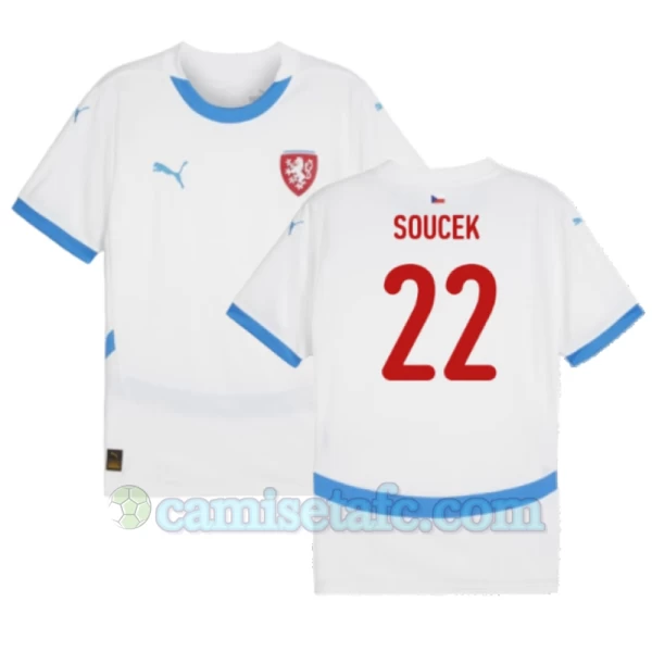 Camiseta Fútbol República Checa Soucek #22 Eurocopa 2024 Segunda Hombre Equipación