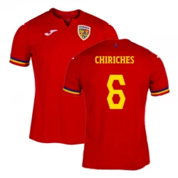 Camiseta Fútbol Rumania Chiriches #6 Eurocopa 2024 Segunda Hombre Equipación