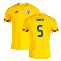 Camiseta Fútbol Rumania Chivu #5 Eurocopa 2024 Primera Hombre Equipación