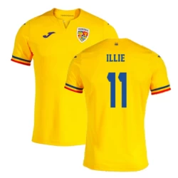 Camiseta Fútbol Rumania Illie #11 Eurocopa 2024 Primera Hombre Equipación