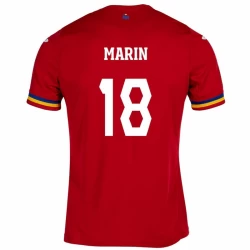 Camiseta Fútbol Rumania Marin #18 Eurocopa 2024 Segunda Hombre Equipación