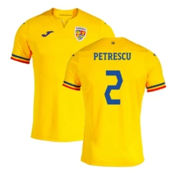 Camiseta Fútbol Rumania Petrescu #2 Eurocopa 2024 Primera Hombre Equipación