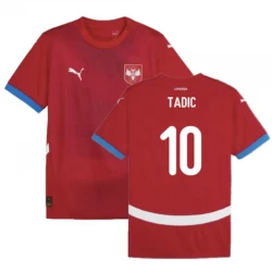 Camiseta Fútbol Serbia Dušan Tadić #10 Eurocopa 2024 Primera Hombre Equipación
