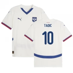Camiseta Fútbol Serbia Dušan Tadić #10 Eurocopa 2024 Segunda Hombre Equipación