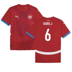 Camiseta Fútbol Serbia Gudelj #6 Eurocopa 2024 Primera Hombre Equipación