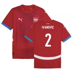 Camiseta Fútbol Serbia Ivanovic #2 Eurocopa 2024 Primera Hombre Equipación