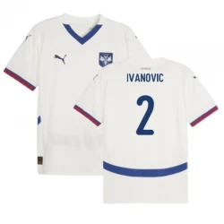 Camiseta Fútbol Serbia Ivanovic #2 Eurocopa 2024 Segunda Hombre Equipación
