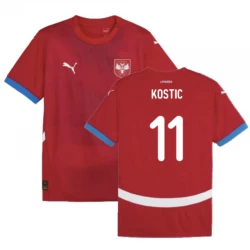 Camiseta Fútbol Serbia Kostic #11 Eurocopa 2024 Primera Hombre Equipación