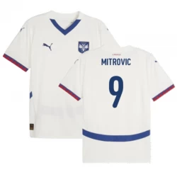 Camiseta Fútbol Serbia Mitrovic #9 Eurocopa 2024 Segunda Hombre Equipación