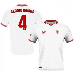 Camiseta Fútbol Sevilla FC Sergio Ramos #4 2023-24 Primera Equipación Hombre