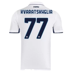 Camiseta Fútbol SSC Napoli 2024-25 Khvicha Kvaratskhelia #77 Segunda Equipación Hombre