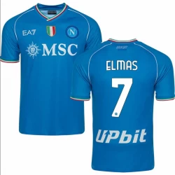 Camiseta Fútbol SSC Napoli Elmas #7 2023-24 Primera Equipación Hombre