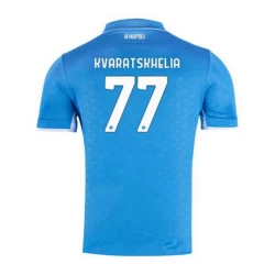 Camiseta Fútbol SSC Napoli Khvicha Kvaratskhelia #77 2024-25 Primera Equipación Hombre