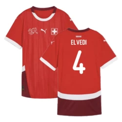 Camiseta Fútbol Suiza Elvedi #4 Eurocopa 2024 Primera Hombre Equipación