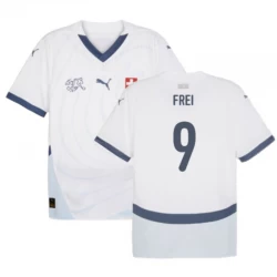 Camiseta Fútbol Suiza Frei #9 Eurocopa 2024 Segunda Hombre Equipación