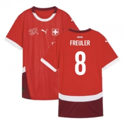 Camiseta Fútbol Suiza Freuler #8 Eurocopa 2024 Primera Hombre Equipación